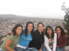 The Sánchez girls (Christina at far right) in Zacatecas.